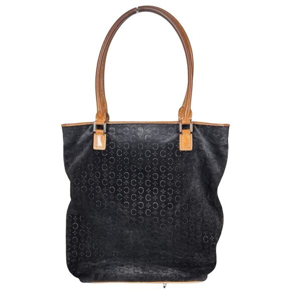 Celine Suede Shoulder Bag Bucket Bag Black Vintage - Picture 6 of 16